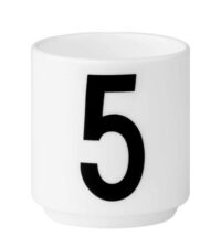 Arne Jacobsen coffee cup Number 5 White Design Letters Arne Jacobsen