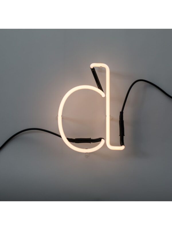 Lámpara de pared Neon Art - Letra D Blanco Seletti Selab