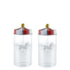Hermetic Circus container - Set of 2 - 14 cl - For spices White | Red ALESSI Marcel Wanders 1