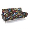 Toiletpaper Sofa - Snakes von Seletti Multicolored | Seletti Black Maurizio Cattelan | Pierpaolo Ferrari