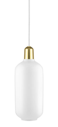 Amp. Didelė pakabos lempa - Ø 11,2 x 26 cm žalvaris | Balta „Normann“ Kopenhaga Simon Legald