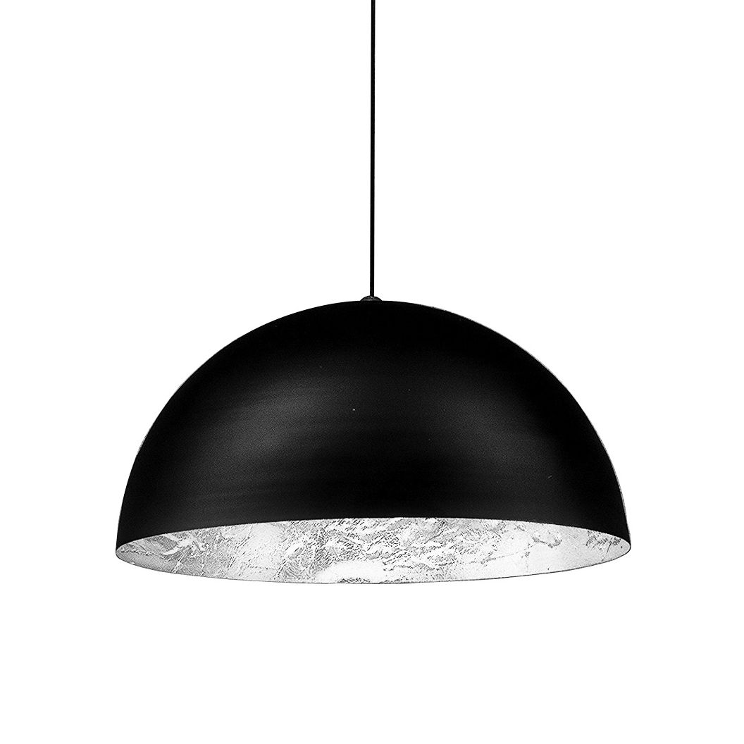 Lámpara de suspensión Stchu-Moon 02 - / LED - Ø 60 cm Negro | Plata de