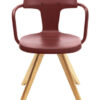 T14 silla / piernas de madera natural, ocre rojo Tolix Patrick Norguet 1