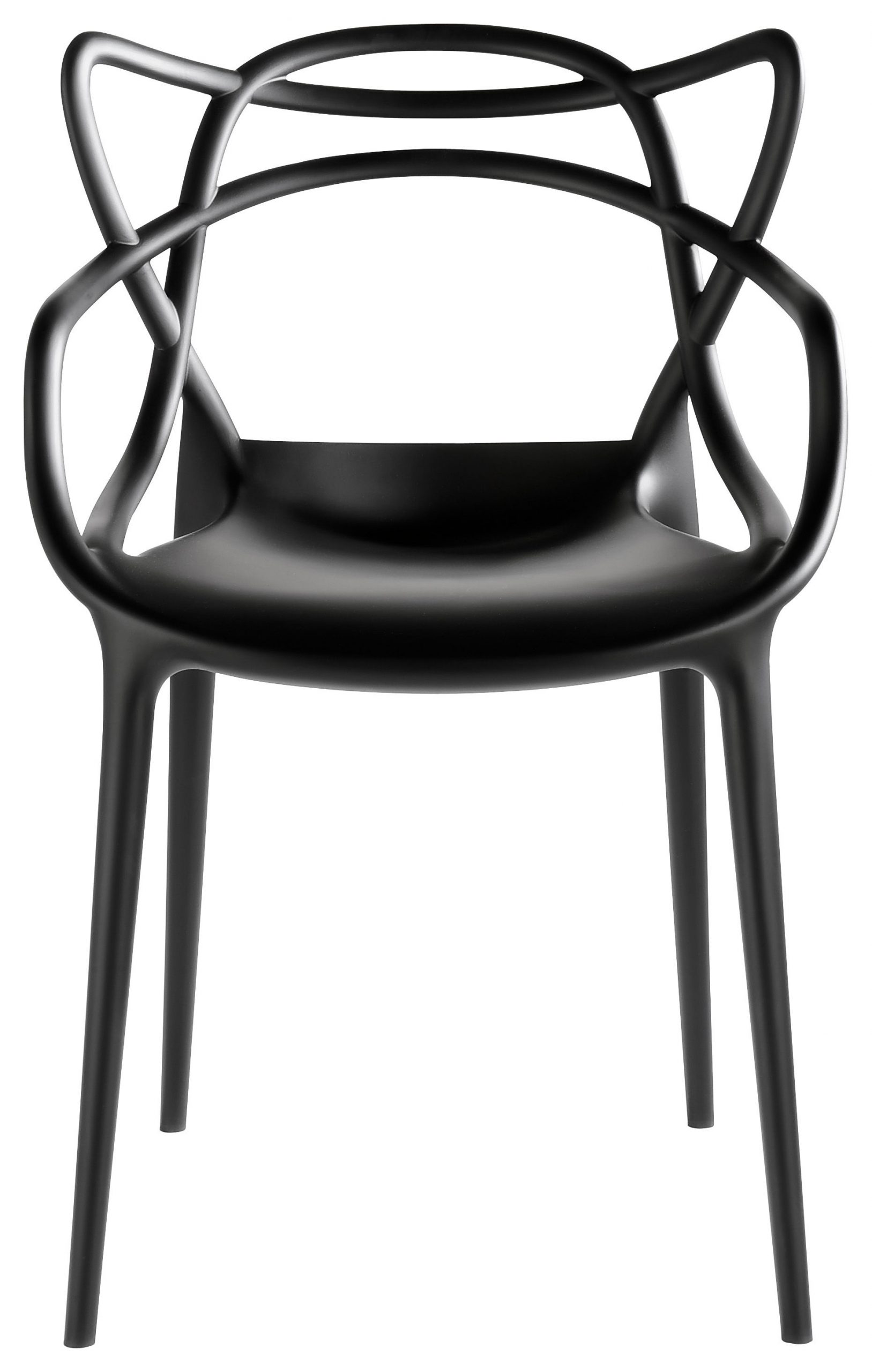 Masters stackable armchair Black design Philippe Starck Eugeni