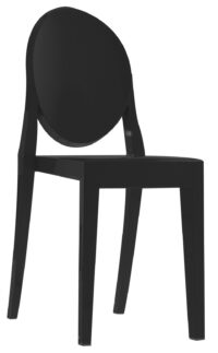 Cadeira empilhável Victoria Ghost Preto mate Kartell Philippe Starck 1