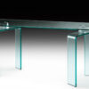 レイプラススチールテーブル|透明なFIAM Bartoliデザイン