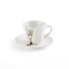 Conjunto de xícaras de café Kintsugi Flor multicolorida Branco | Multicolorido | Ouro Seletti Marcantonio Raimondi Malerba