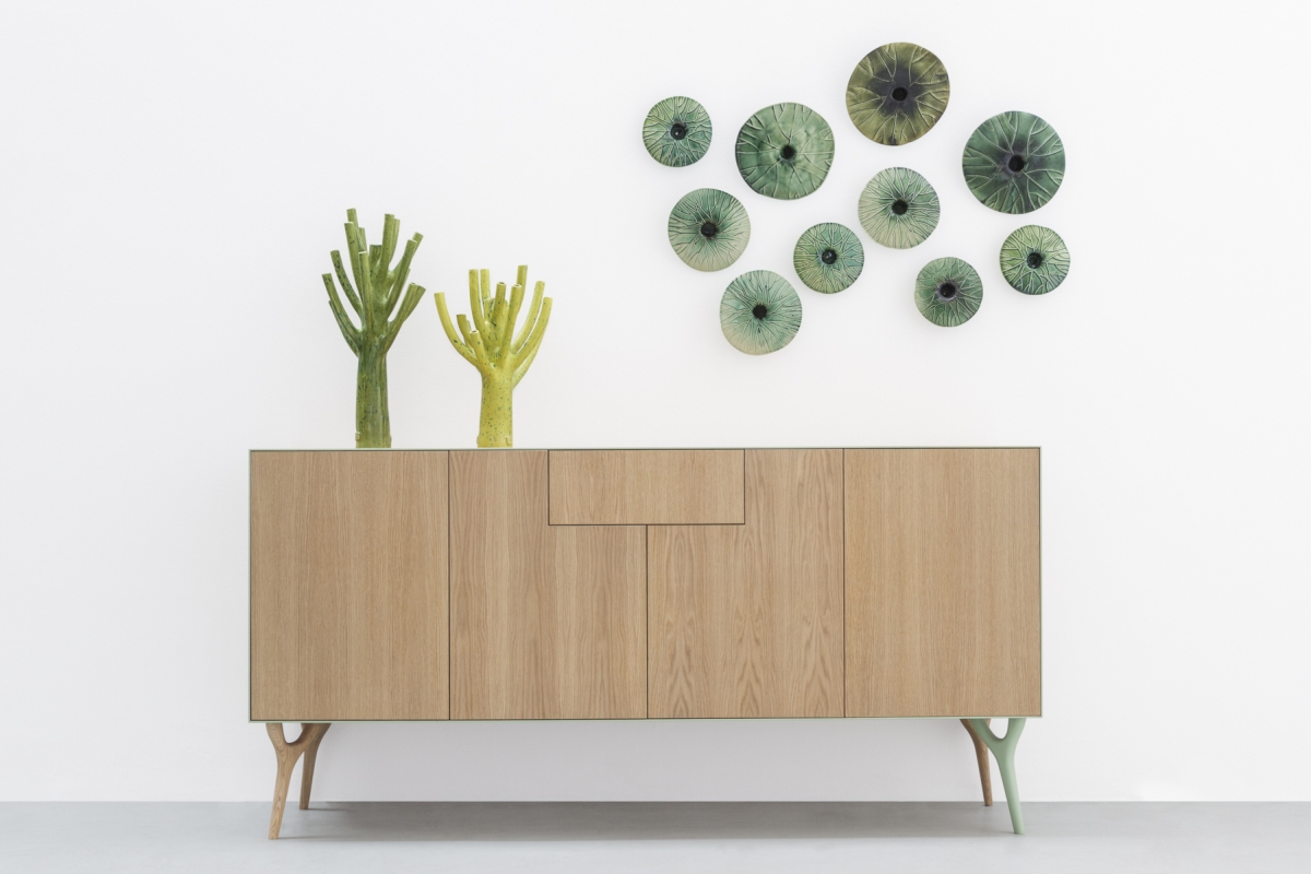 Colección vegetal diseño Vito Nesta para Cadriano, aparador horizontal "PETRA"