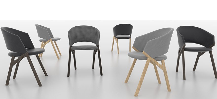 Byron, collection of chairs, Riccardo Giovanetti for P & C